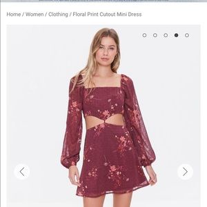 NEW floral cut out mini dress